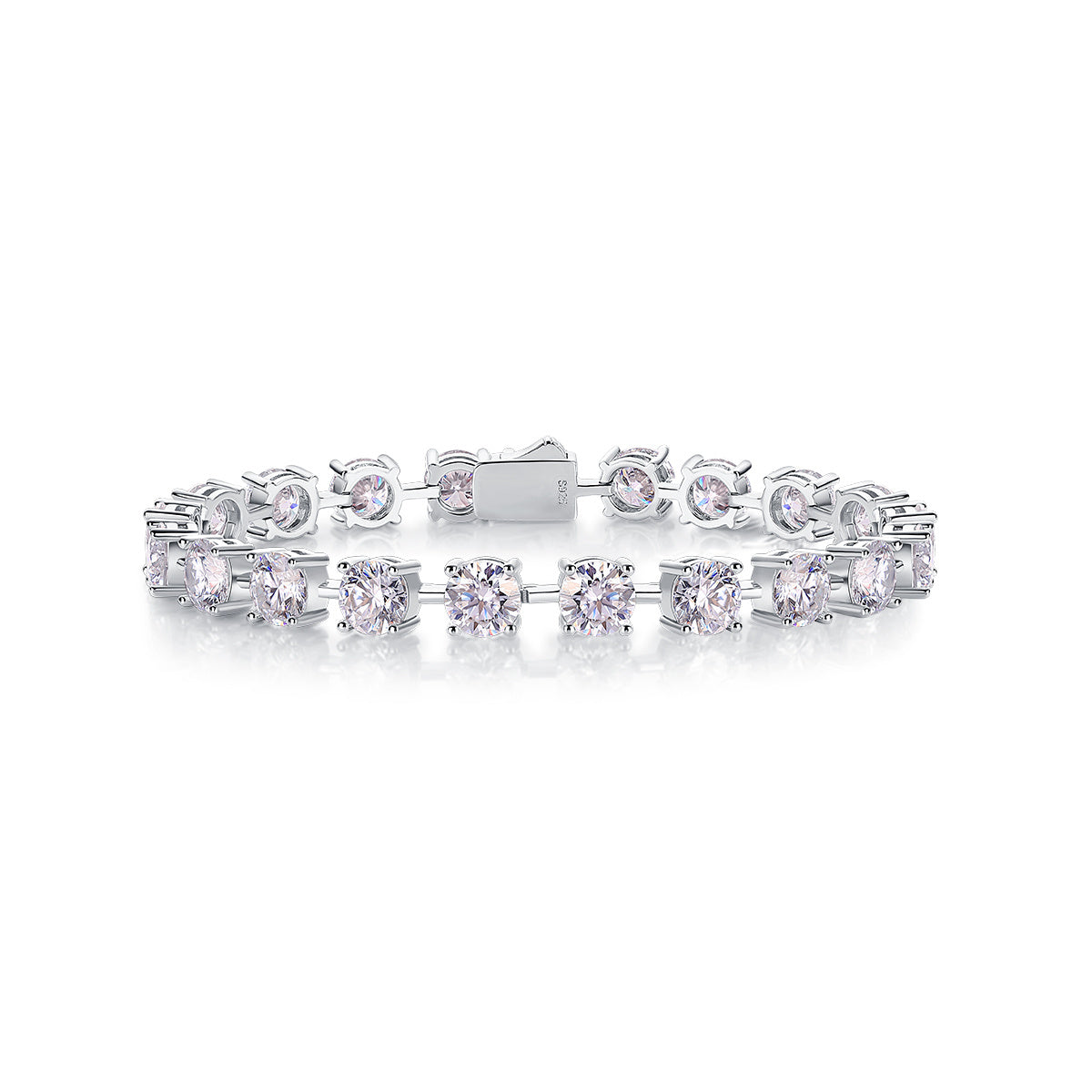 About Time Luxury Fashion Mossan Diamond S925 Silver Bracelet Comparable To Natural Diamonds York Essential