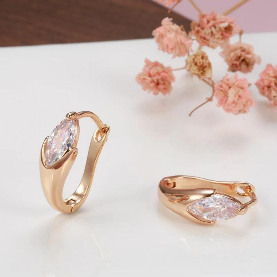 European And American Fashion Classics Gold Earrings Minimalistic Water Drops York Essential