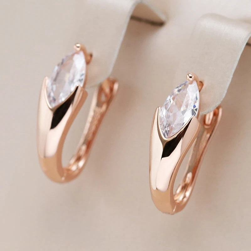 European And American Fashion Classics Gold Earrings Minimalistic Water Drops York Essential