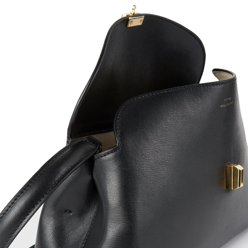 T-Lock Clutch Leather Black Gold York Essential