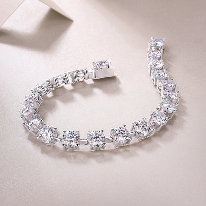 About Time Luxury Fashion Mossan Diamond S925 Silver Bracelet Comparable To Natural Diamonds York Essential