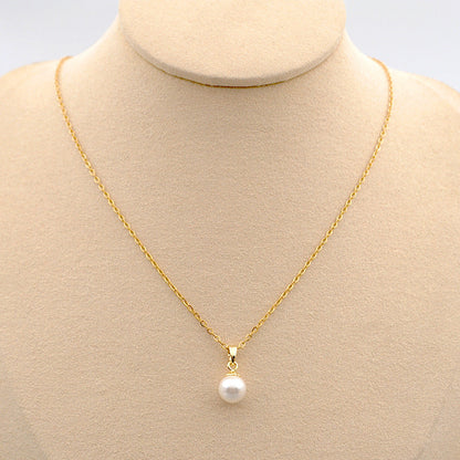 Design Titanium Steel Chain Accessories Pearl Necklace York Essential