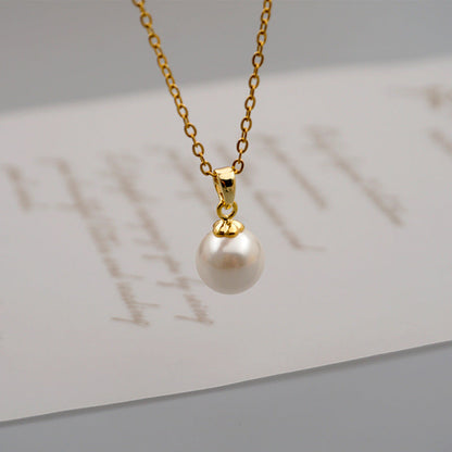 Design Titanium Steel Chain Accessories Pearl Necklace York Essential