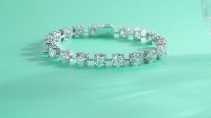 About Time Luxury Fashion Mossan Diamond S925 Silver Bracelet Comparable To Natural Diamonds