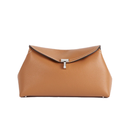 T-Lock Clutch Grained Leather Tan York Essential