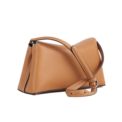 T-Lock Clutch Grained Leather Tan York Essential